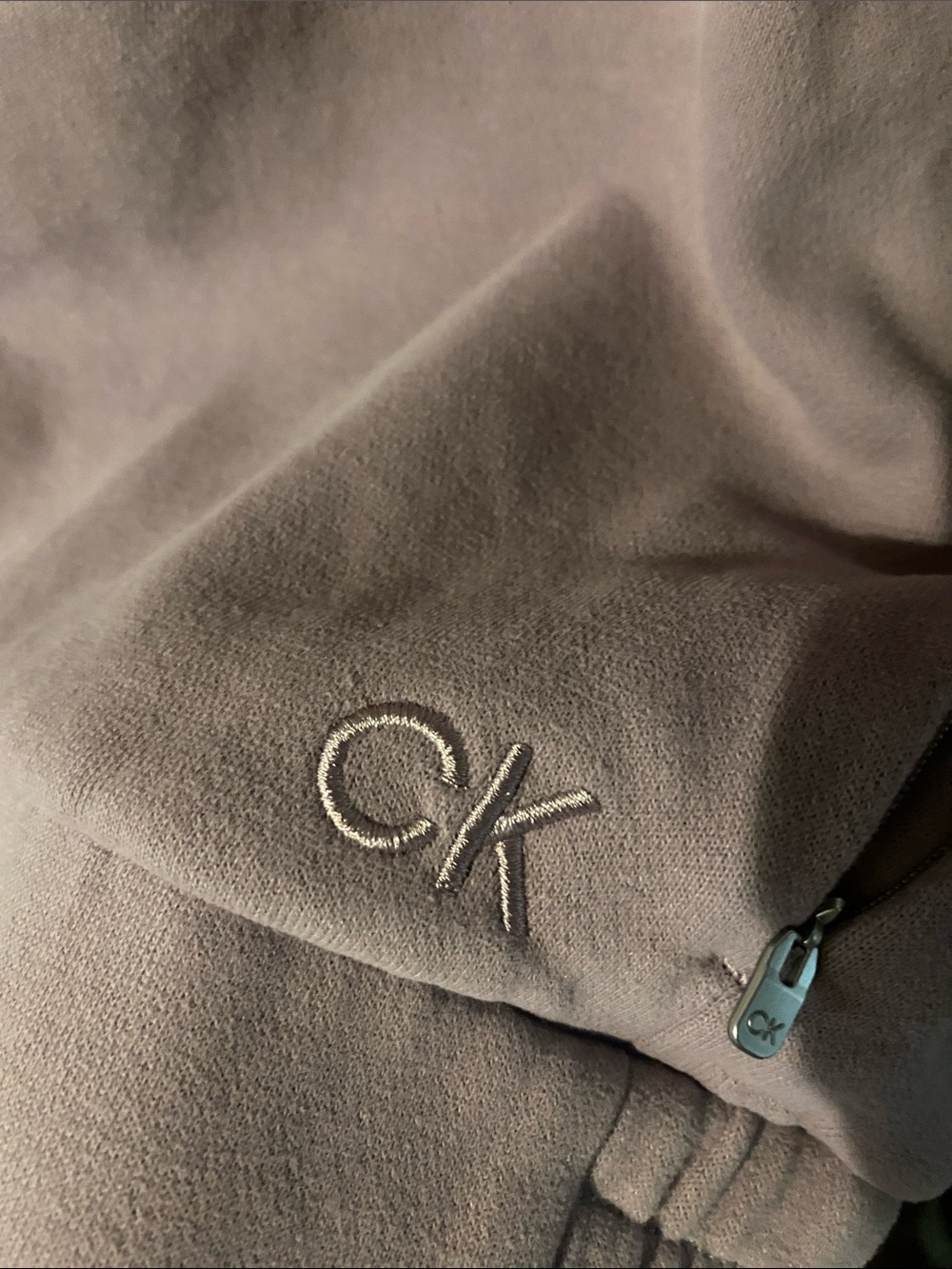 Calvin Klein Dusty Mauve Quarter-Zip Pullover - Picture 2 of 4